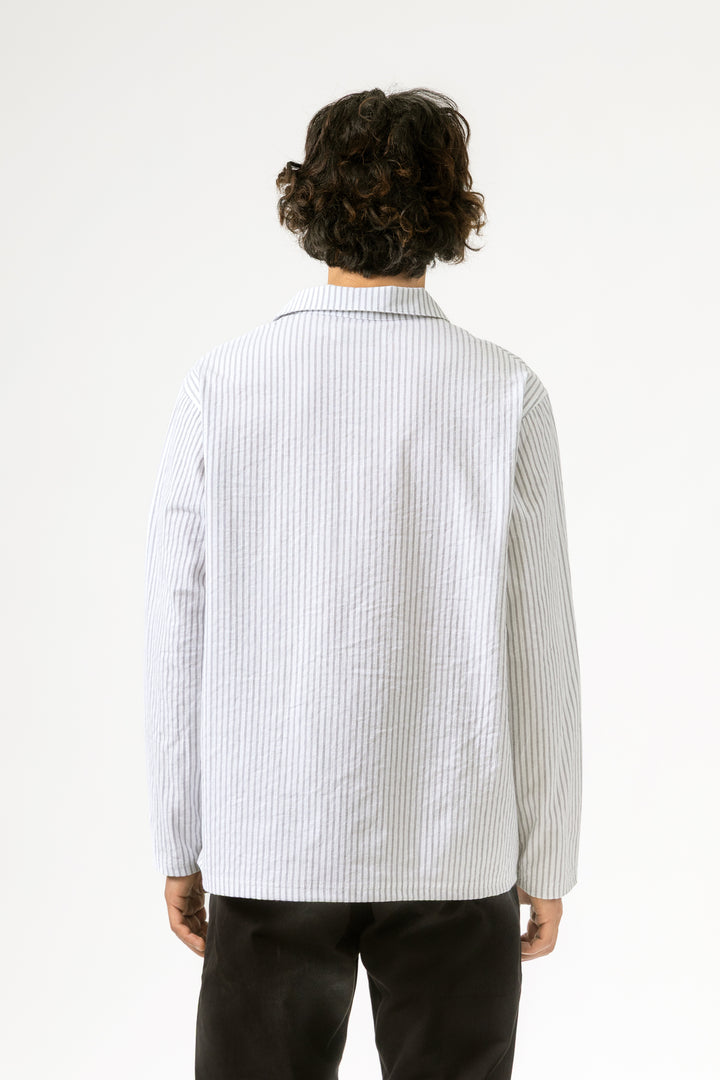 Blacksmith - Striped Two Button Popover - White