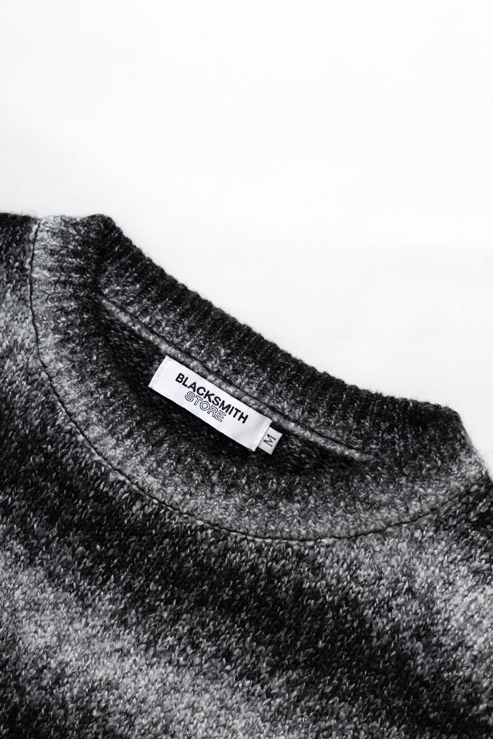 Blacksmith - Static Stripe Sweater - Black