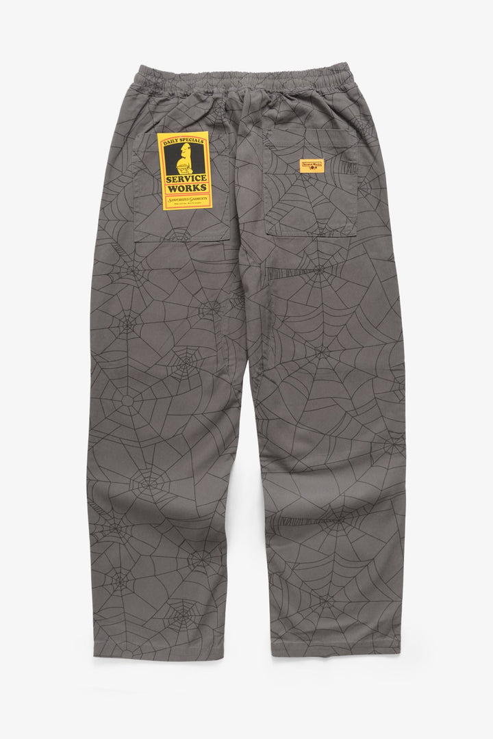 Patterned Chef Pants - Grey Web