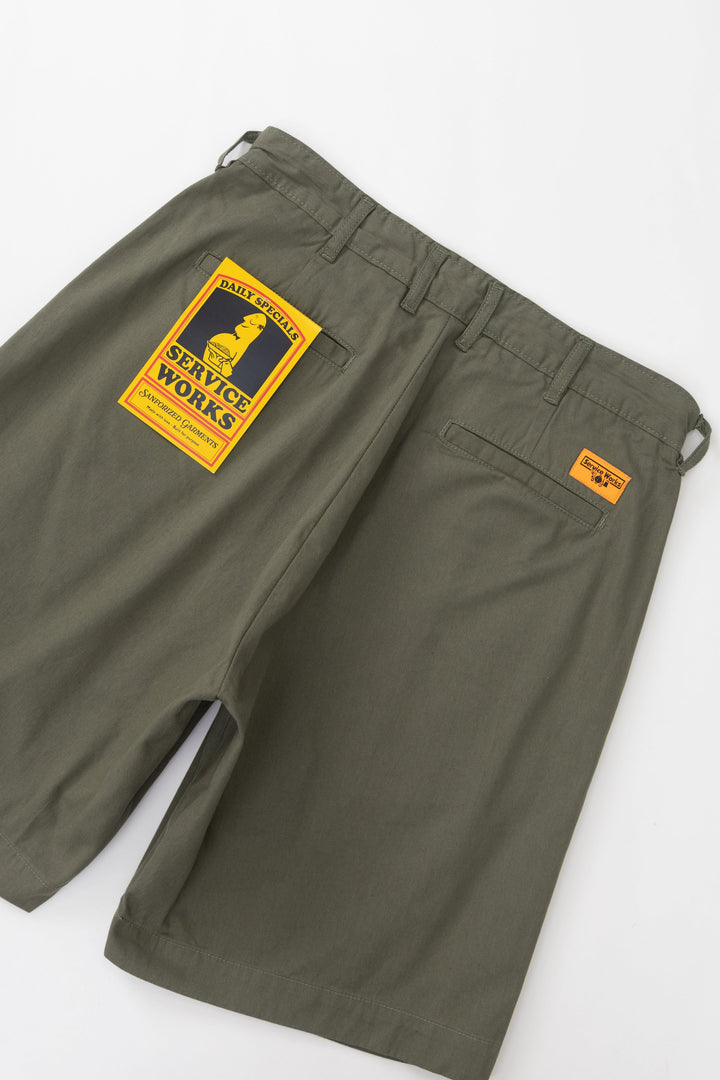 Service Works - Twill Part Timer Shorts - Olive