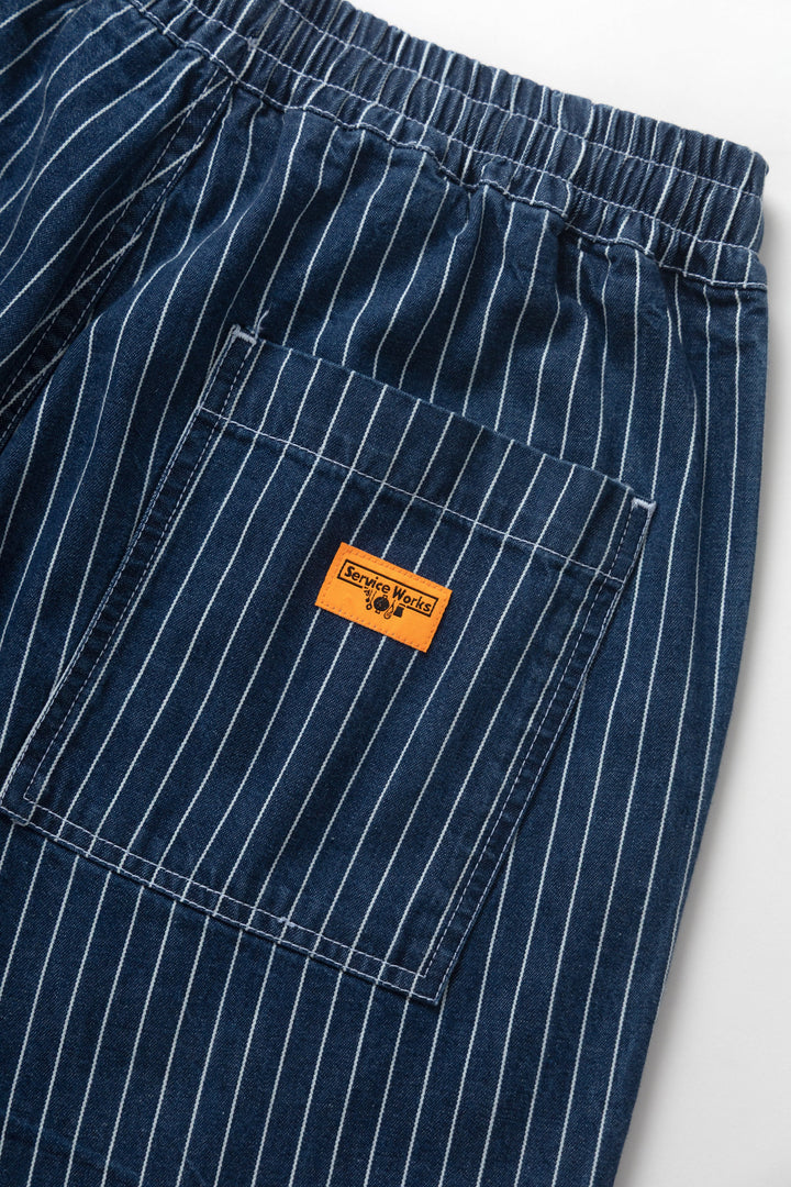Service Works - Pinstripe Denim Chef Pants - Indigo
