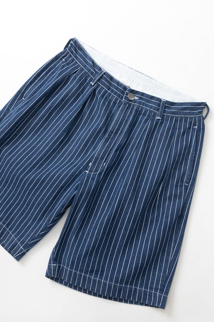 Service Works - Pinstripe Denim Part Timer Shorts - Indigo
