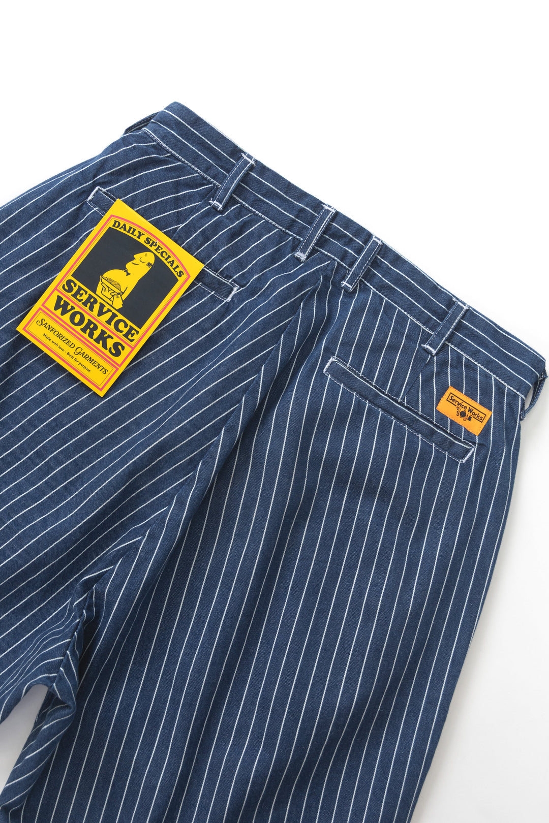 Service Works - Pinstripe Denim Part Timer Shorts - Indigo