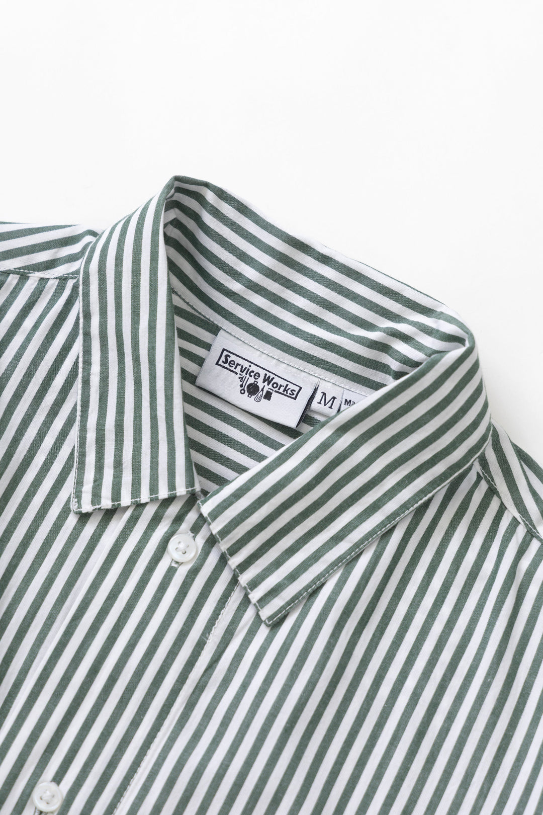 Service Works - Poplin Stripe Waiter Shirt - Forest
