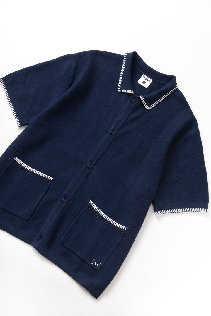 Service Works - Blanket Stitch Knit - Navy