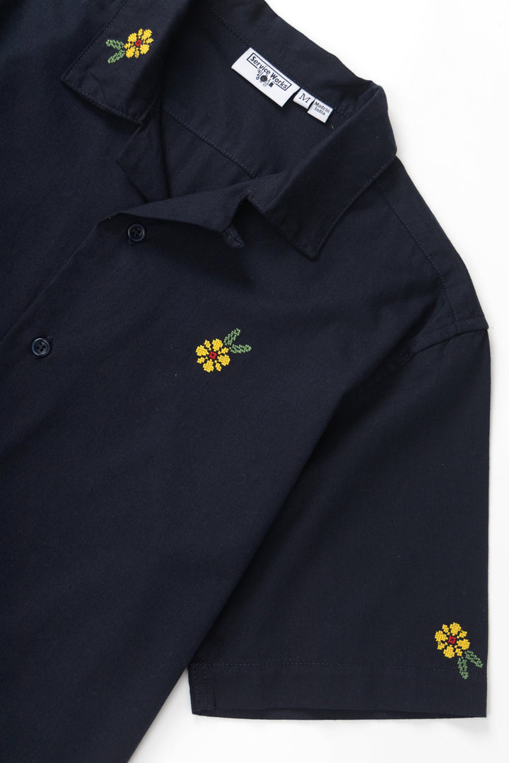 Service Works - Cross Stitch Shirt - Dark Navy