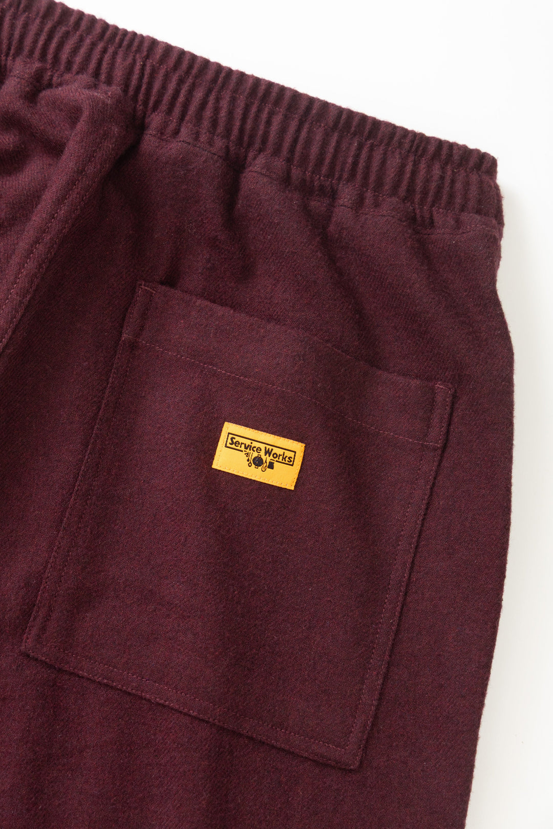 Service Works - Flannel Chef Pants - Burgundy