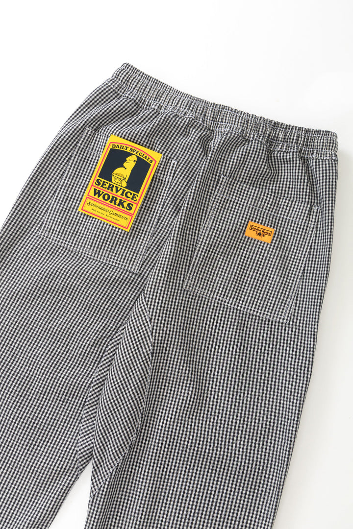 Service Works -  House Gingham Chef Pants - Black