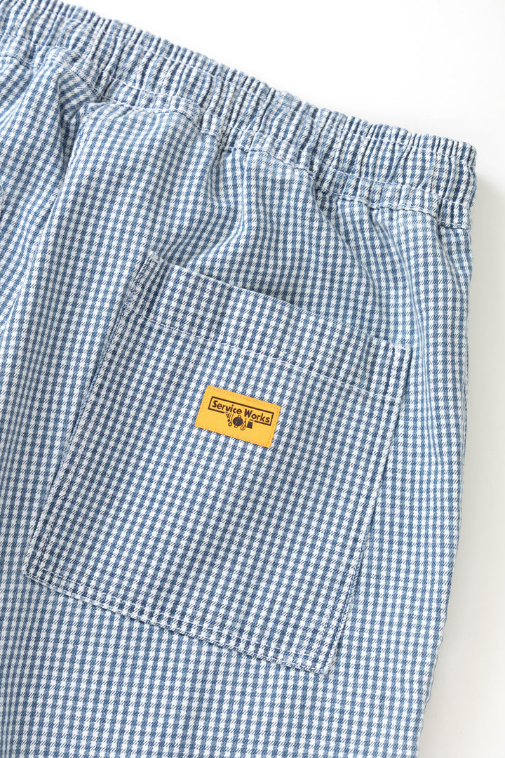 Service Works -  House Gingham Chef Pants - Blue