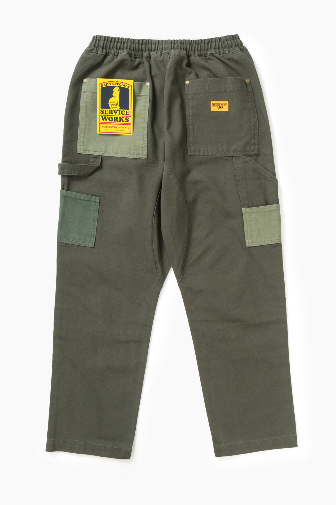 Service Works -  Patchwork Utility Chef Pants - Green