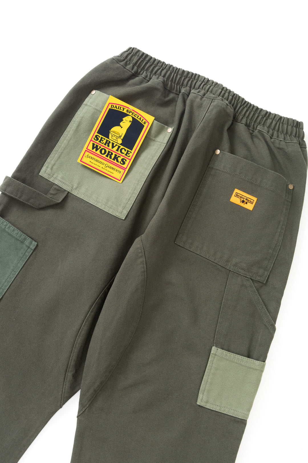 Service Works -  Patchwork Utility Chef Pants - Green