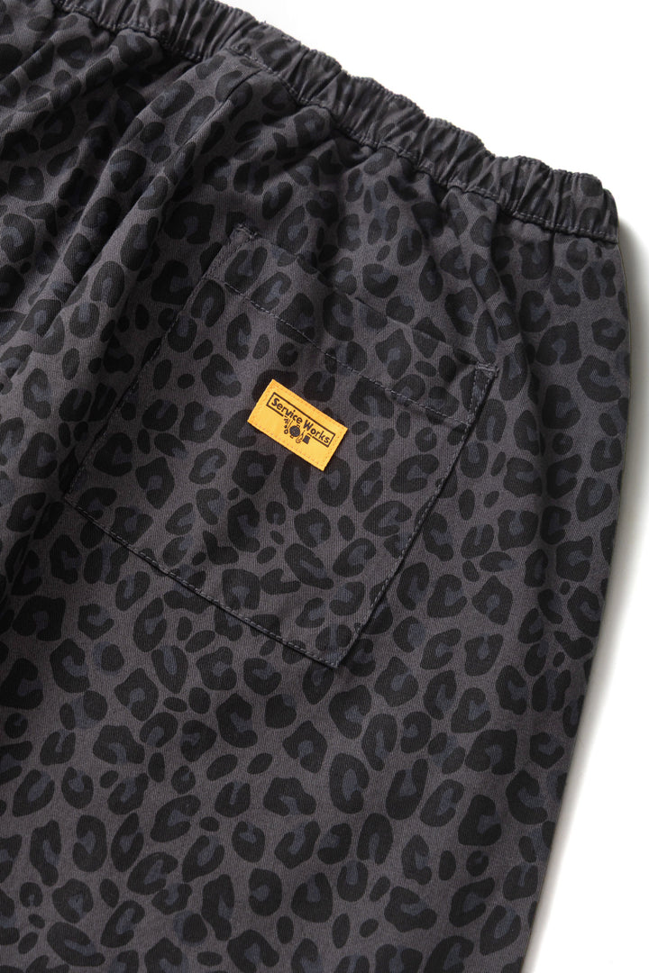 Service Works -  Patterned Easy Chef Pants - Black Leopard