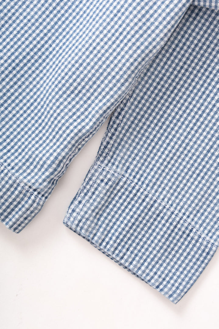Service Works -  House Gingham FOH Overshirt - Blue