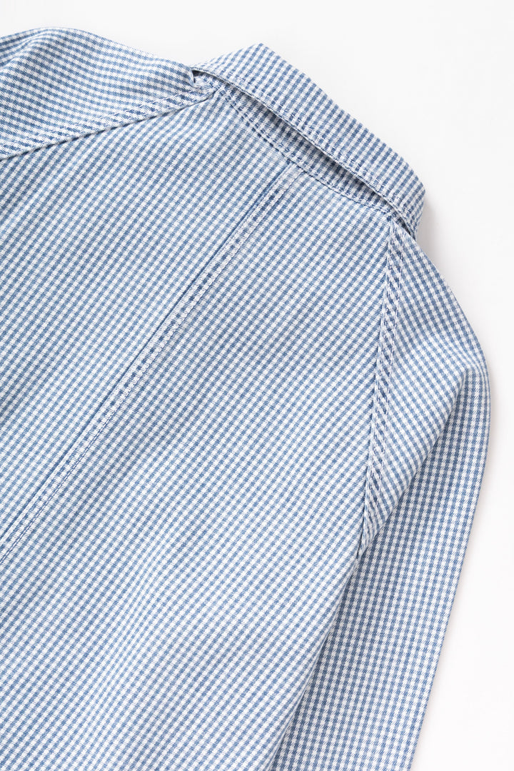 Service Works -  House Gingham FOH Overshirt - Blue