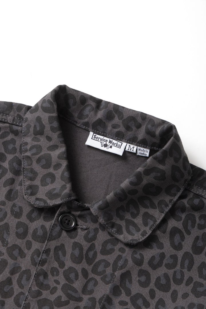 Service Works -  Patterned Easy Chef Shirt - Black Leopard