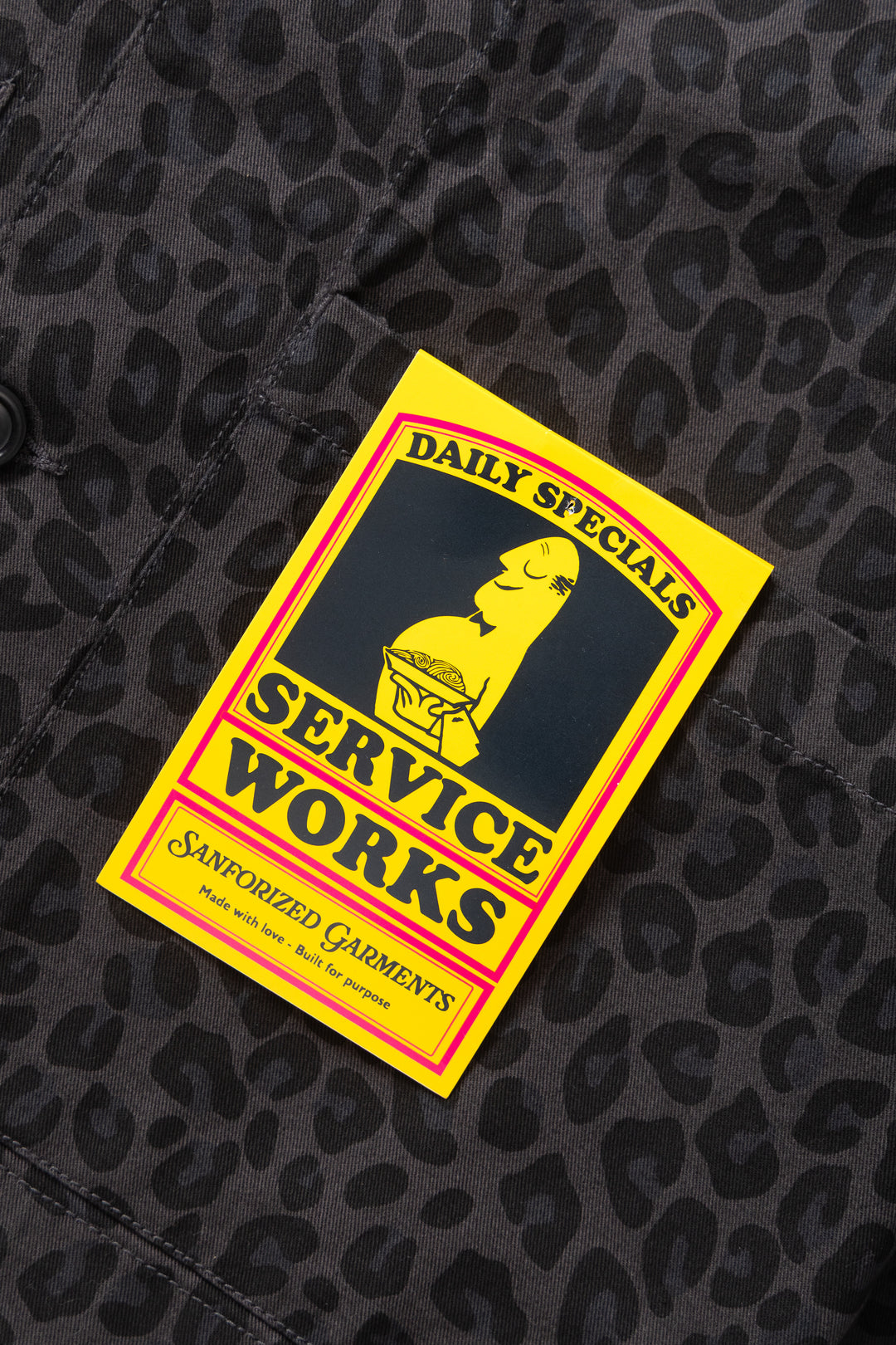 Service Works -  Patterned Easy Chef Shirt - Black Leopard
