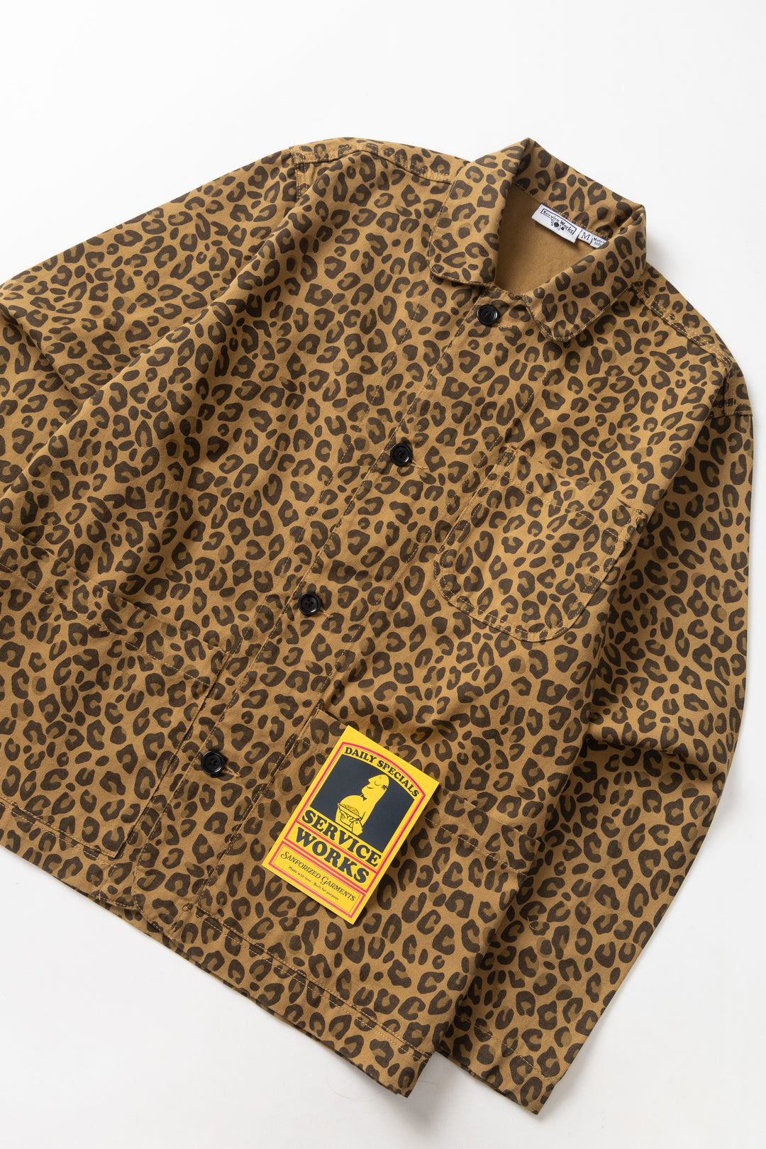 Service Works -  Patterned Easy Chef Shirt - Brown Leopard