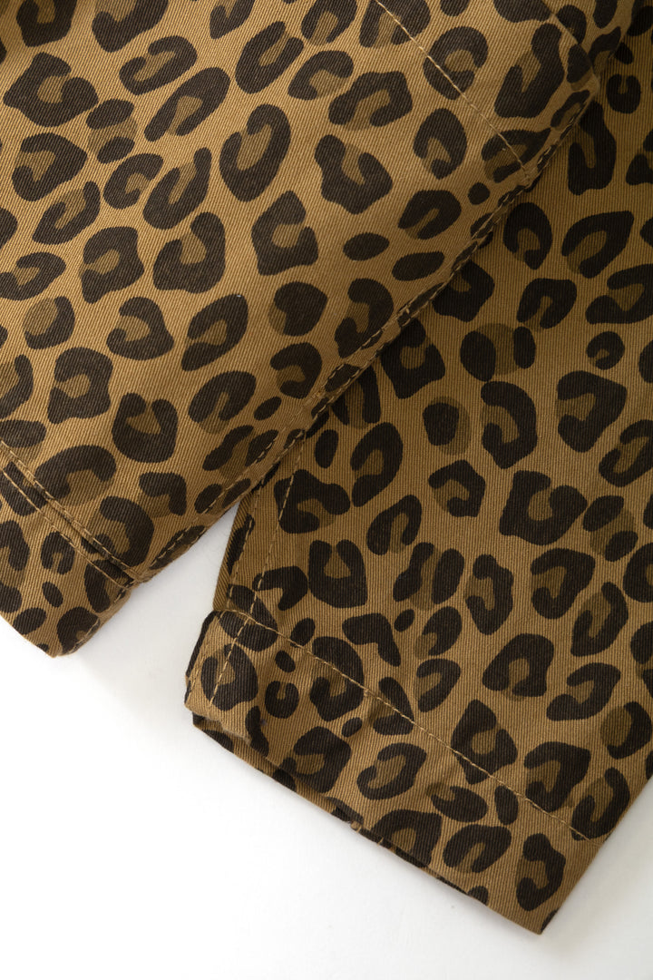 Service Works -  Patterned Easy Chef Shirt - Brown Leopard