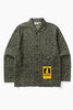 Service Works -  Patterned Easy Chef Shirt - Green Leopard