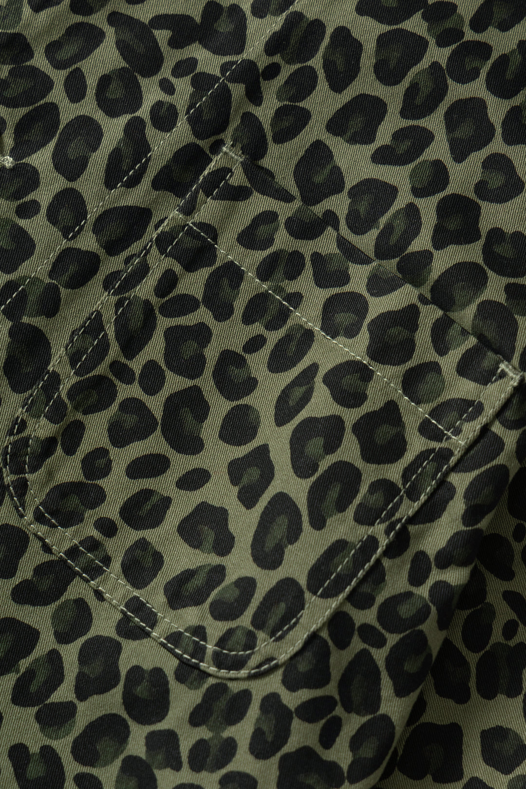Service Works -  Patterned Easy Chef Shirt - Green Leopard