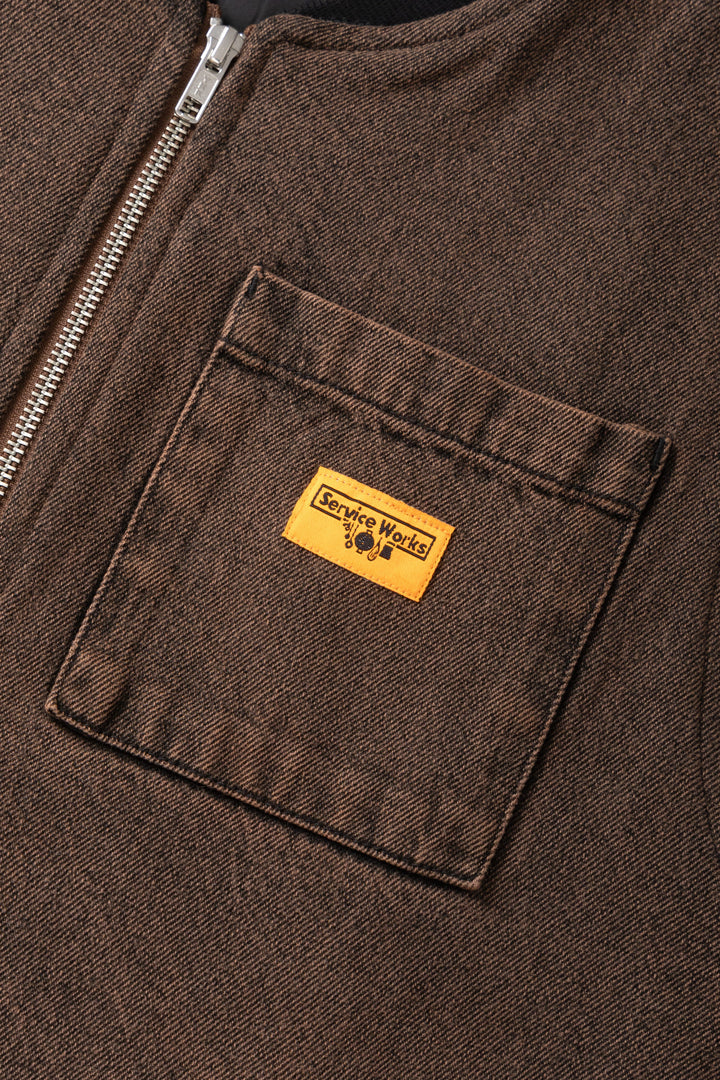 Service Works -  Over-Dyed Work Vest - Umber