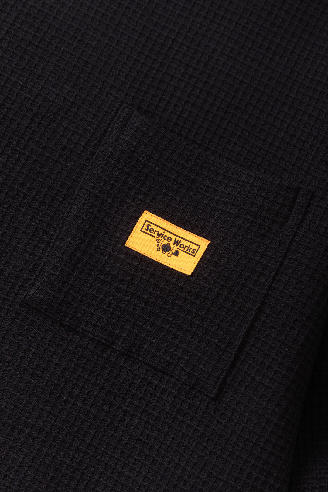 Service Works -  Waffle Contrast Thermal Long Sleeve Tee - Black/White