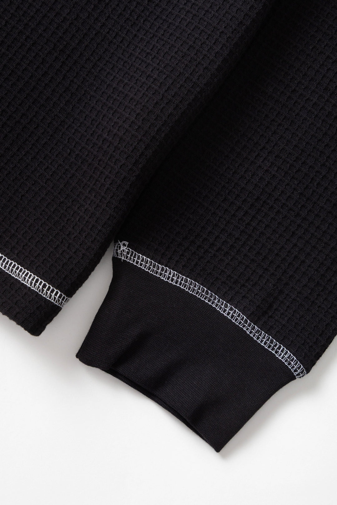 Service Works -  Waffle Contrast Thermal Long Sleeve Tee - Black/White