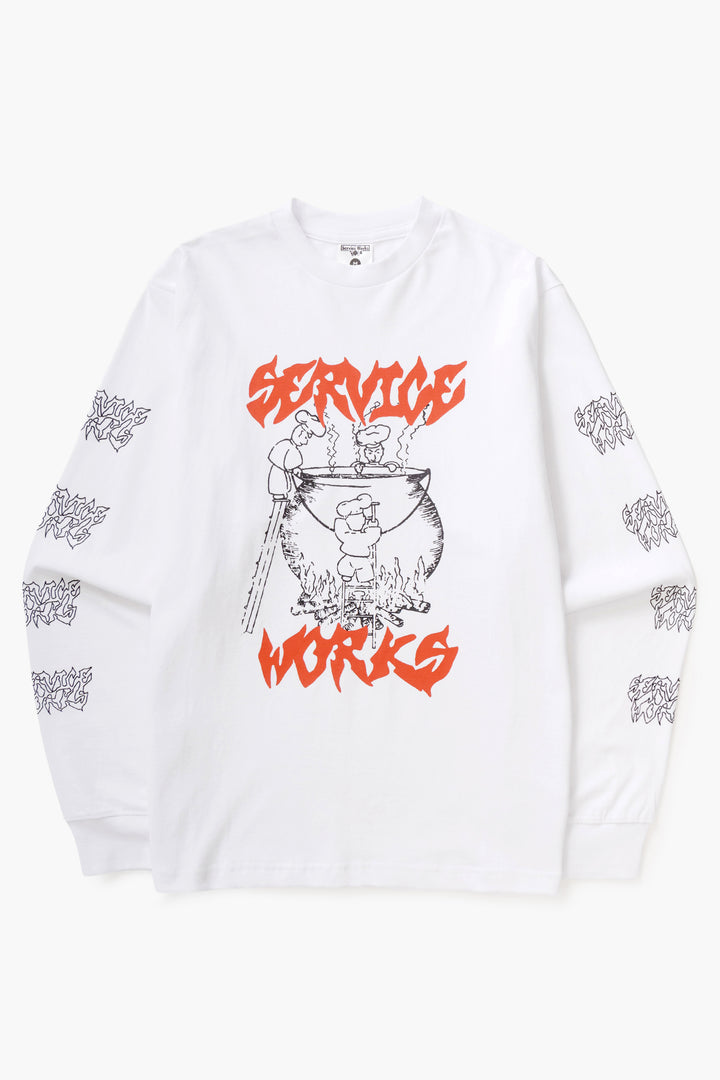 Service Works -  Boiling Point Long Sleeve Tee - White