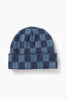 Service Works -  Chunky Check Beanie - Navy