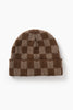 Service Works -  Chunky Check Beanie - Brown