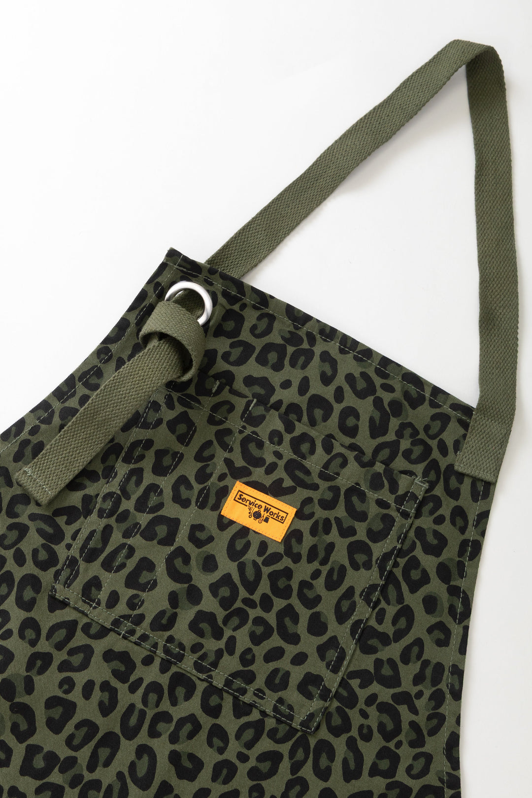 Service Works -  Patterned Apron - Green Leopard