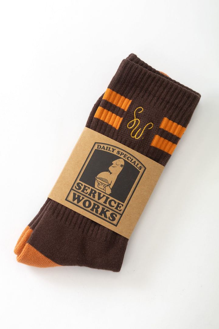 Service Works -  Monogram Socks - Brown