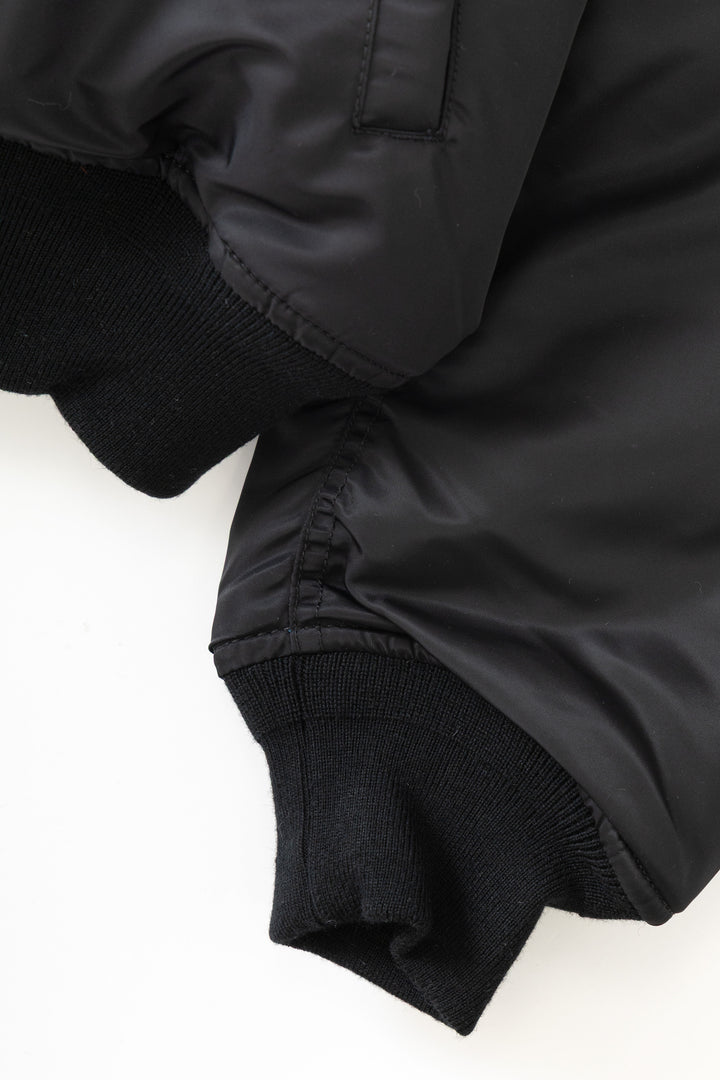 Schott N.Y.C - 90's Nylon Bomber Jacket - Black