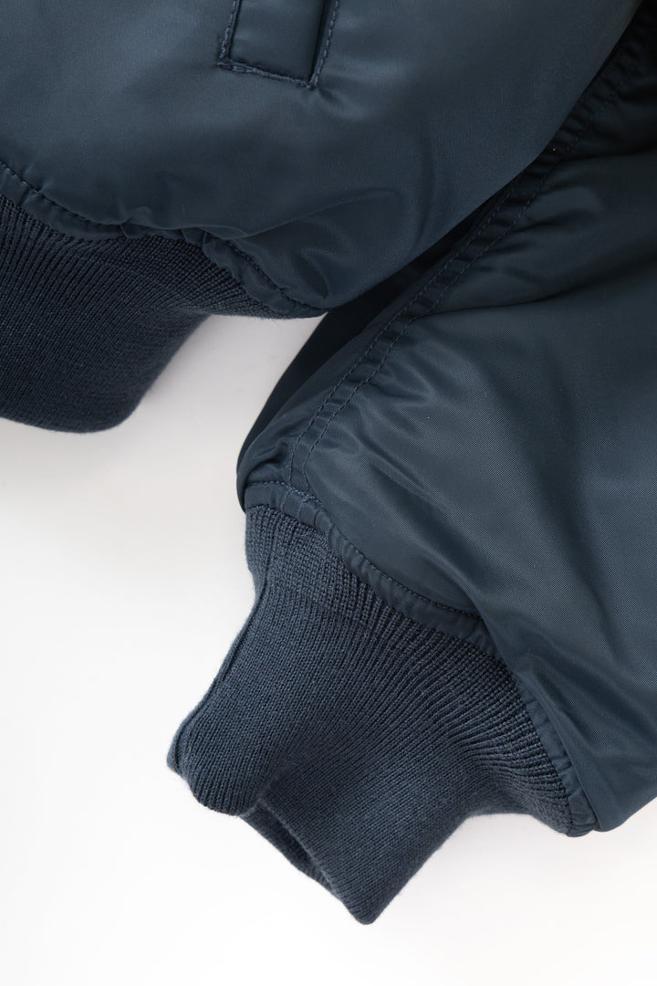 Schott N.Y.C - 90's Nylon Bomber Jacket - Navy
