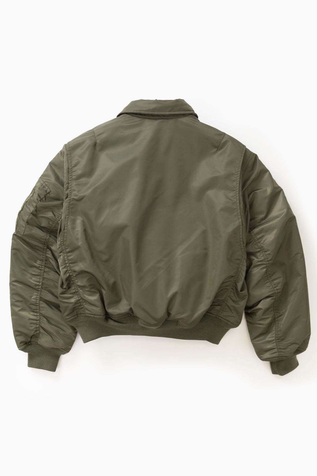 Schott N.Y.C - 90's Nylon Collared Bomber Jacket - Army Khaki