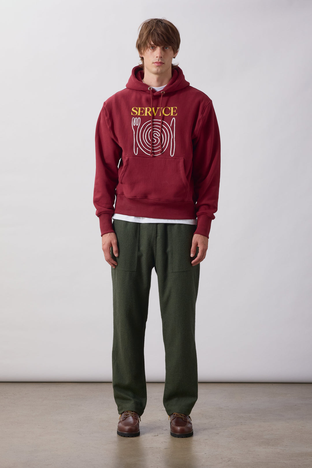 Service Works -  Spiral Hoodie - Burgundy