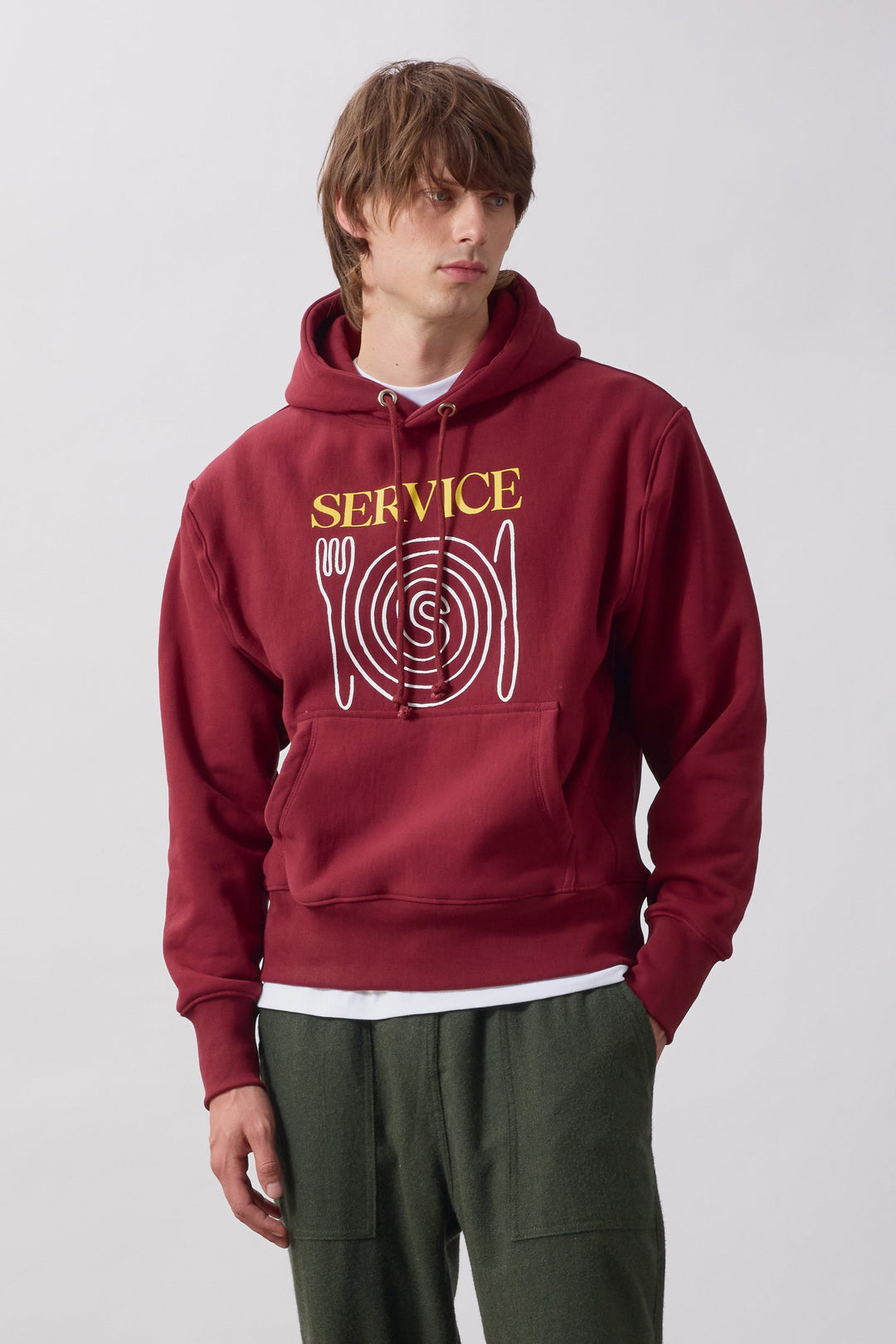 Service Works -  Spiral Hoodie - Burgundy
