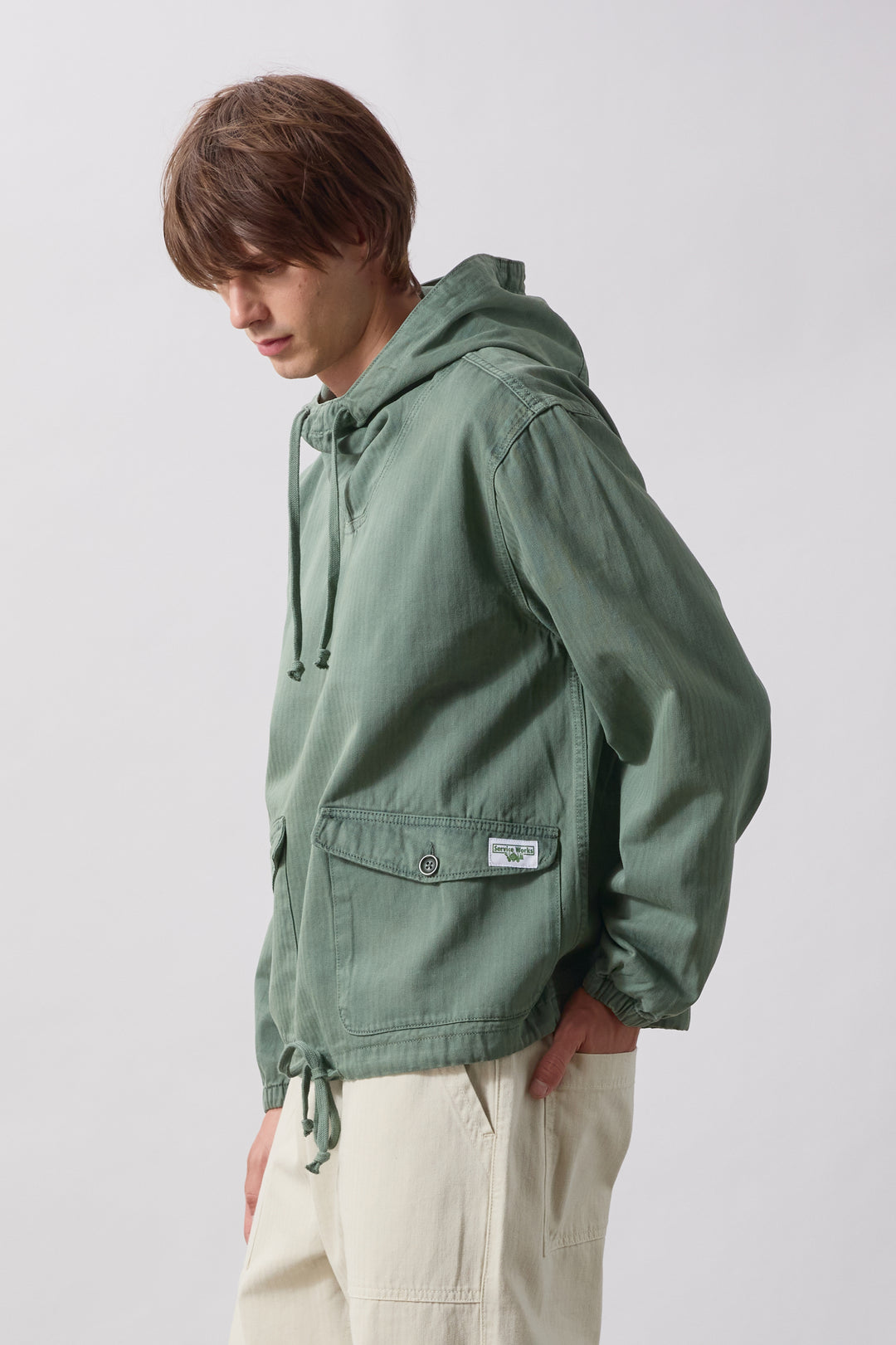 Service Works -  Pigment Herringbone Smock 2.0 - Olive