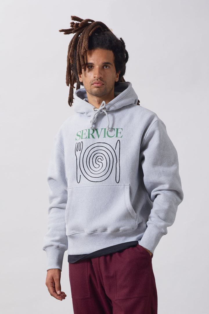 Service Works -  Spiral Hoodie - Heather Grey