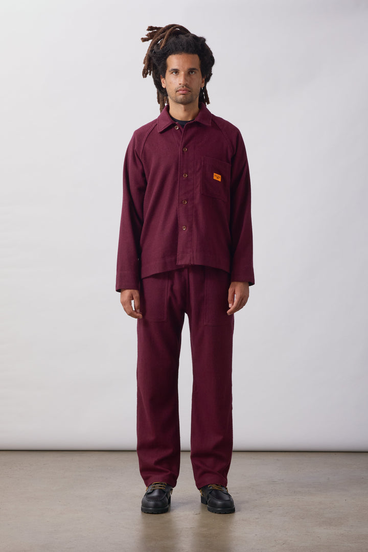 Service Works -  Flannel FOH Overshirt - Burgundy