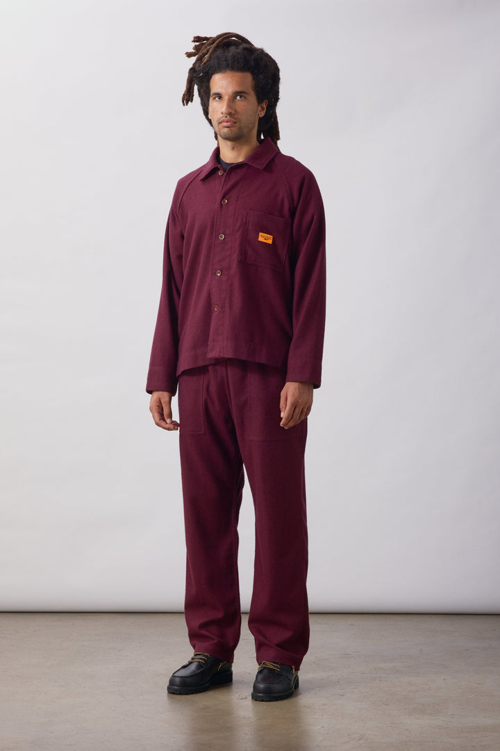 Service Works - Flannel Chef Pants - Burgundy