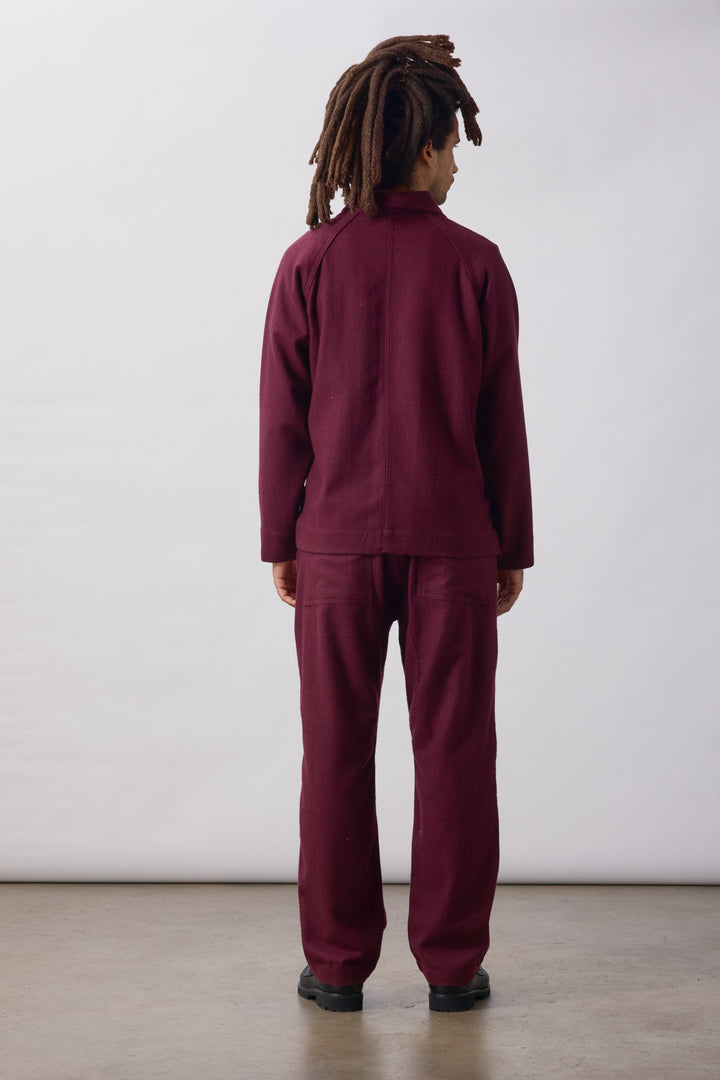 Service Works -  Flannel FOH Overshirt - Burgundy