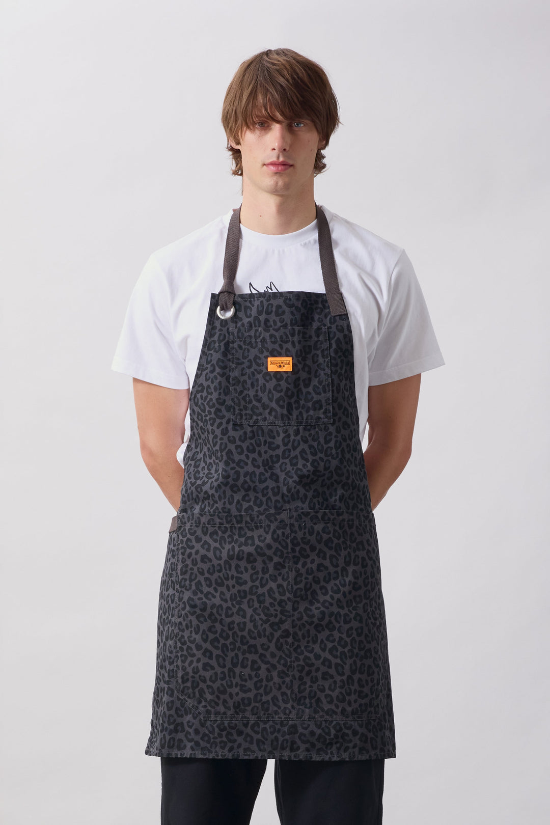 Service Works -  Patterned Apron - Black Leopard