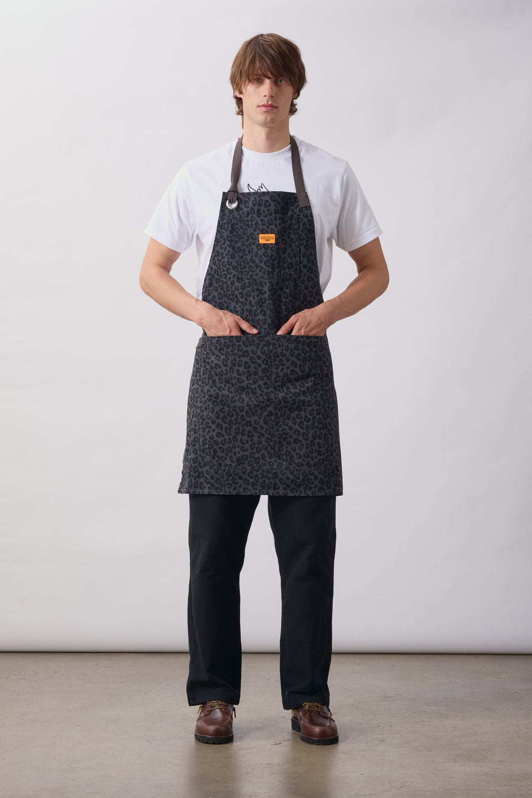 Service Works -  Patterned Apron - Black Leopard