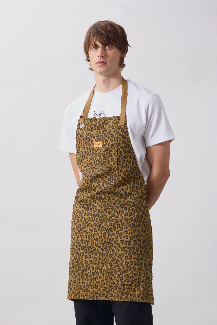 Service Works -  Patterned Apron - Brown Leopard