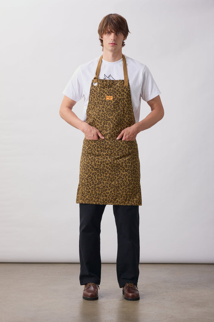 Service Works -  Patterned Apron - Brown Leopard