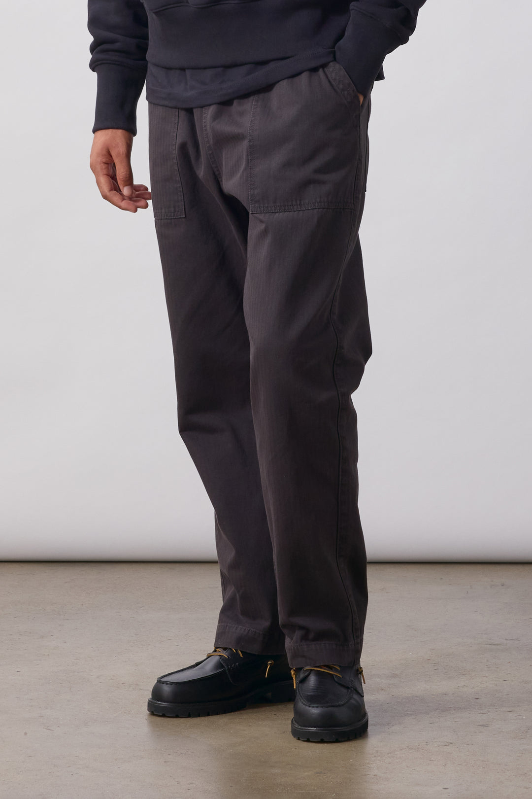 Service Works -  Pigment Herringbone Chef Pants - Black