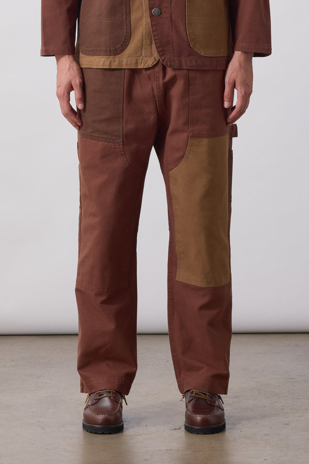 Service Works -  Patchwork Utility Chef Pants - Brown