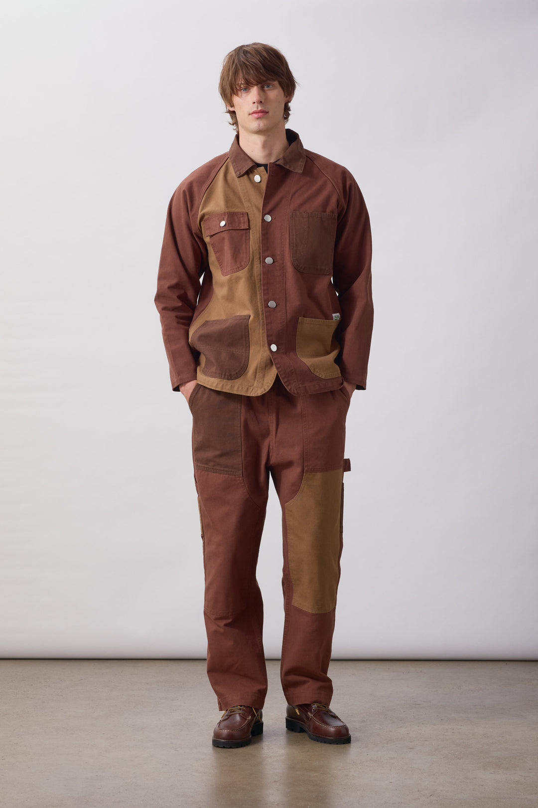 Service Works -  Patchwork Utility Chef Pants - Brown
