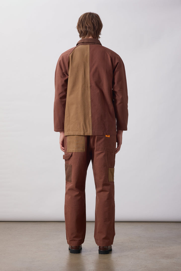 Service Works -  Patchwork Utility Chef Pants - Brown